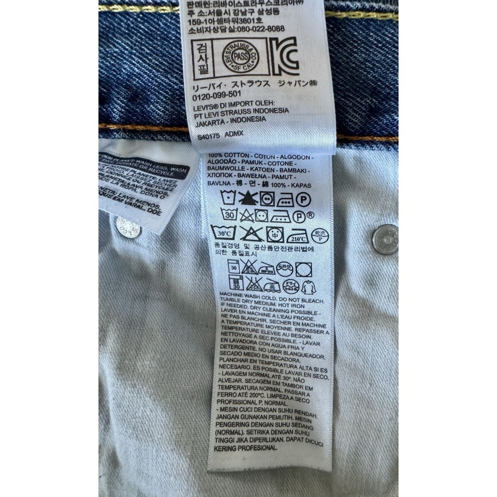 Levi's 550 Jeans Men's 50x30 Blue Denim - Picture 10 of 12